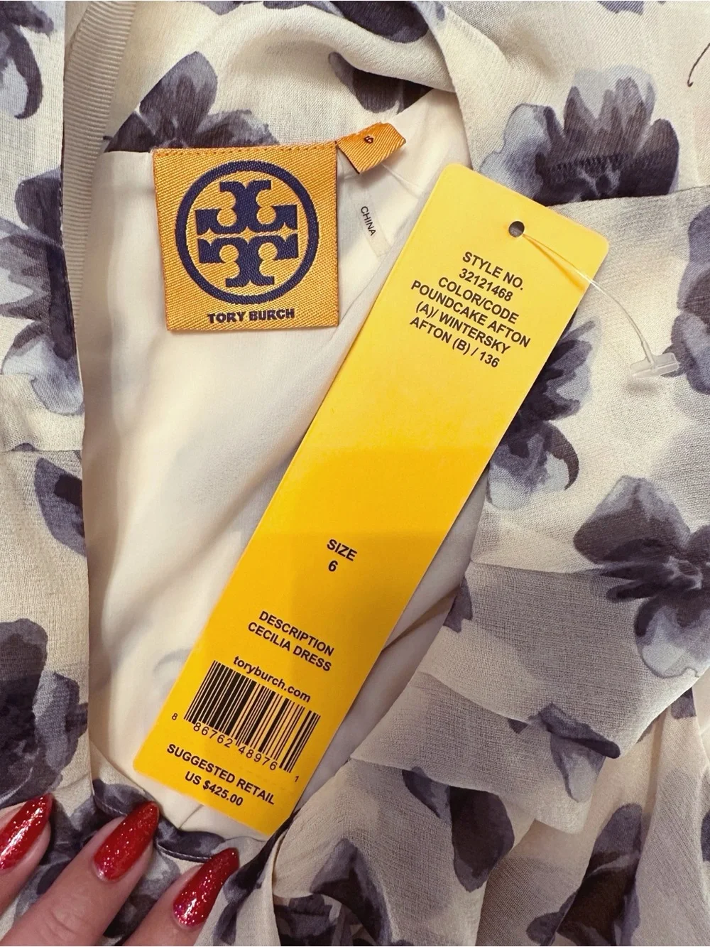 NWT Tory Burch Cecilia Silk Sheath Dress Size 6